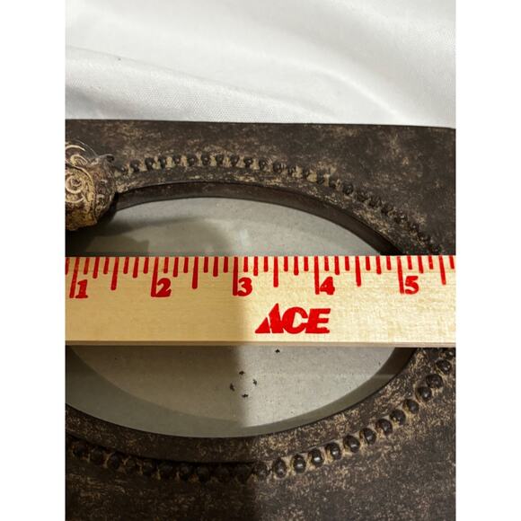 3D Owl Picture photo Frame oval Resin Stone Cabin Country Nature Shabby Chic - Picture 9 of 9